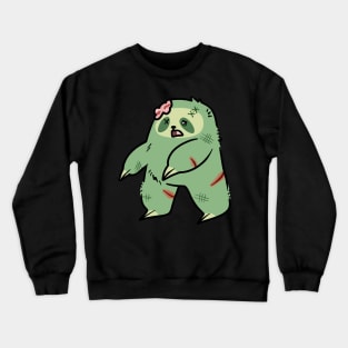 Cute Green Zombie Sloth Crewneck Sweatshirt